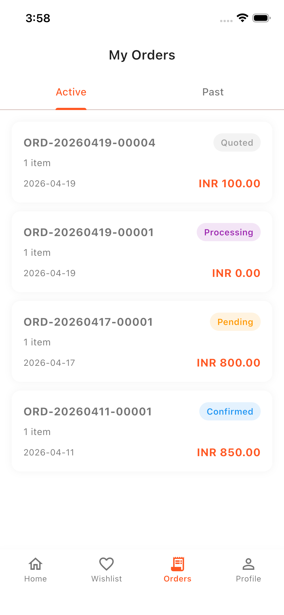 Orders
